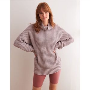 Chenille Oversized Turtle Neck Sweater